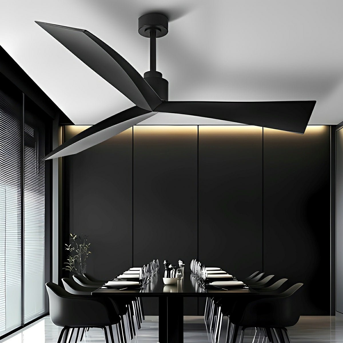 60" Contemporary Architecture Ceiling Fan with 3 Blades