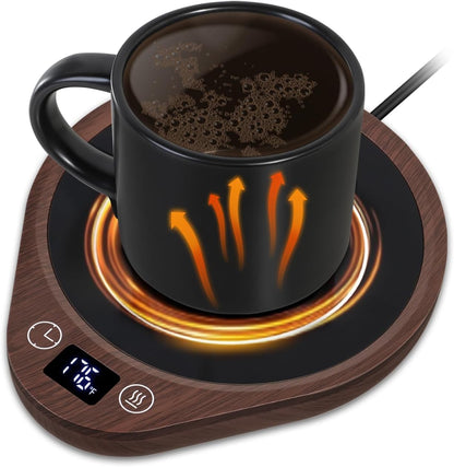 Coffee Mug Warmer Set With 5.5 Inch Heating Plate, Touch Controls, 3 Temperature Levels, 4 Hour Auto Off, Back to School Gift 2025