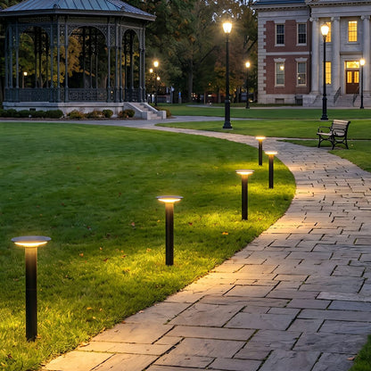 Waterproof Solar Round UFO Shaped LED Path Lights Outdoor Lawn Lights