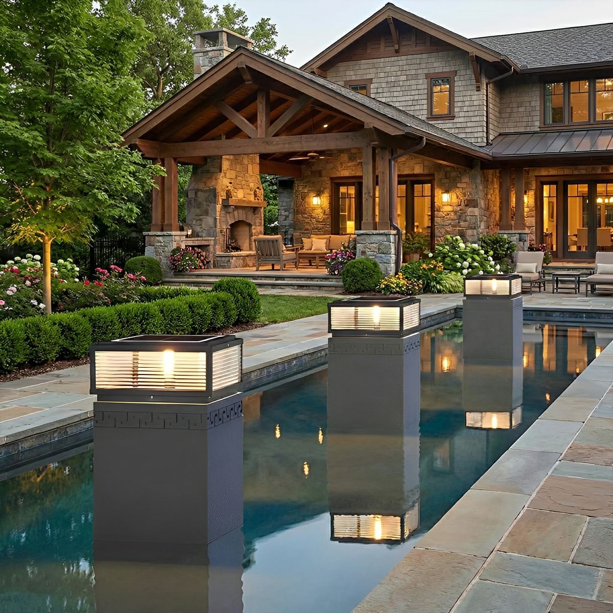 Waterproof Modern Square Outdoor Post Lights Fence Pillar Light - Flare Shack