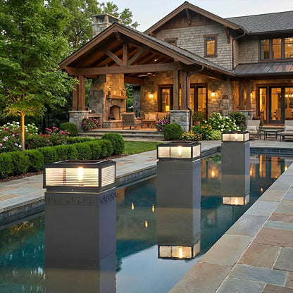 Waterproof Modern Square Outdoor Post Lights Fence Pillar Light - Flare Shack