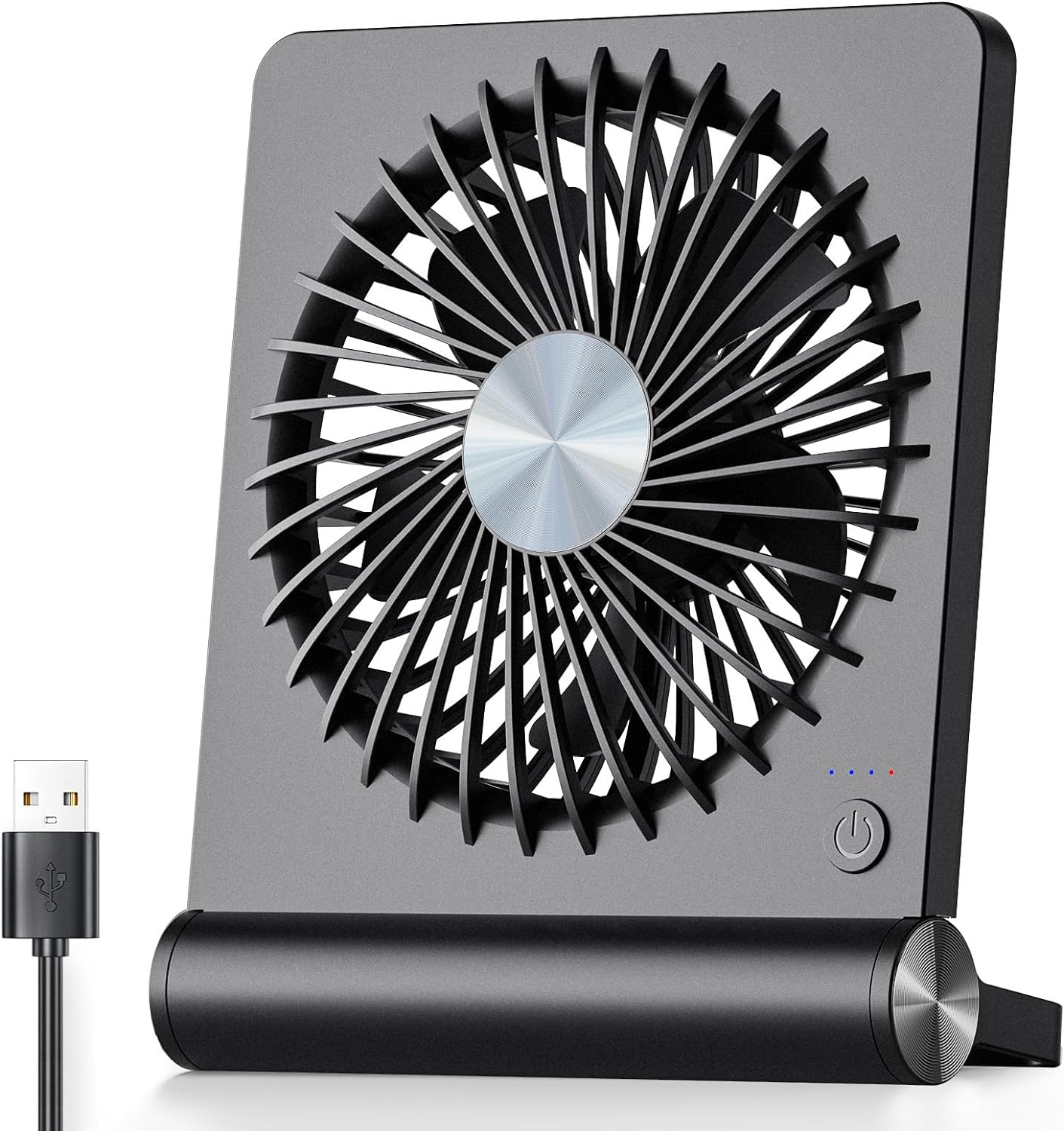 Desk Fan Ultra Quiet USB C Powered Compact 220 Degree Pivot Space Saving Personal Cooling Fall 2025 Gift