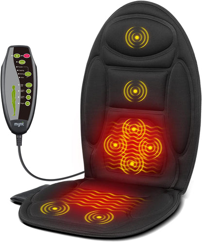 Massage Cushion For Chair And Car Seat With Heat Eight Vibration Nodes Back Pain Relief Fall 2025
