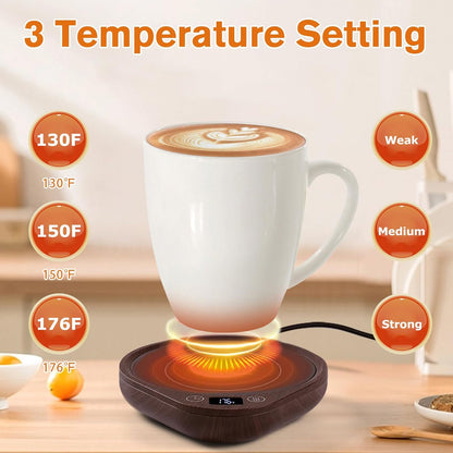 Coffee Mug Warmer Set With 5.5 Inch Heating Plate, Touch Controls, 3 Temperature Levels, 4 Hour Auto Off, Back to School Gift 2025