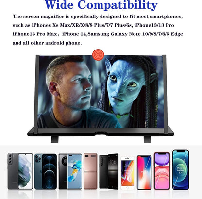 Phone Screen Magnifier 12 Inch Foldable Battery Free View Enhancer For Movies Videos And Gaming Back To School 2025