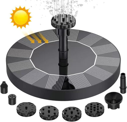 Solar Fountain Pump Floating Pond Water Feature Summer 2026 Eco Friendly Backyard Decor