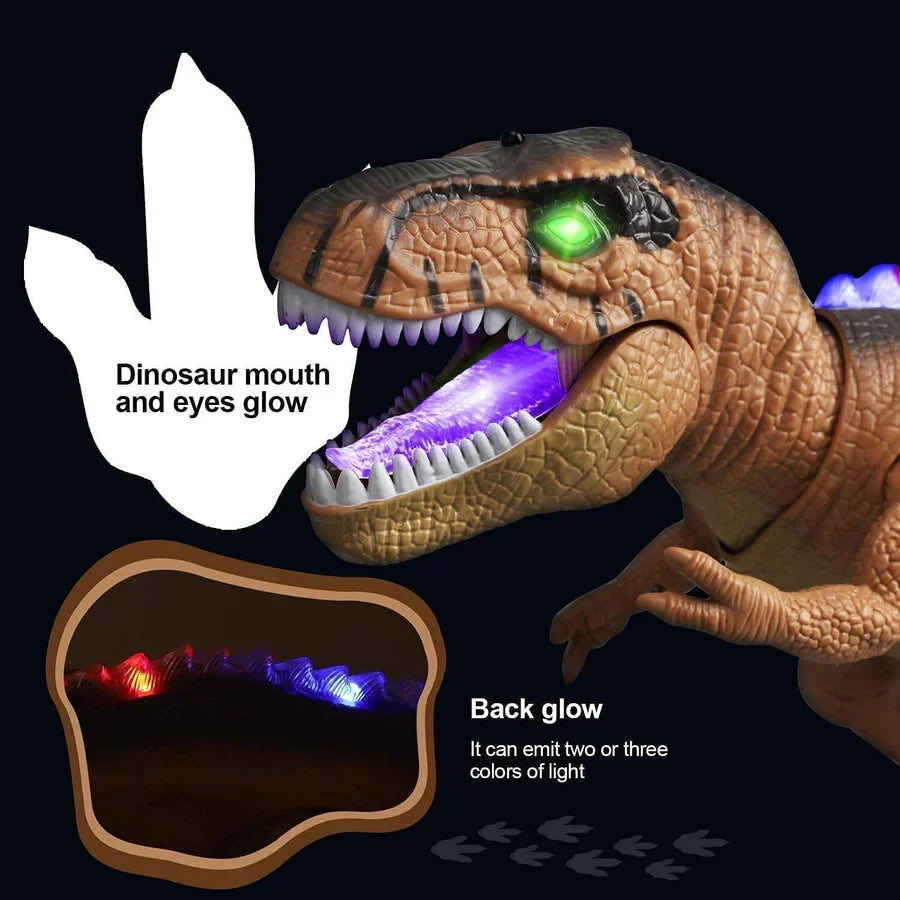 Remote Control T Rex Dinosaur LED Light Up Walking Roaring Toy For Kids Fall 2025 Gift