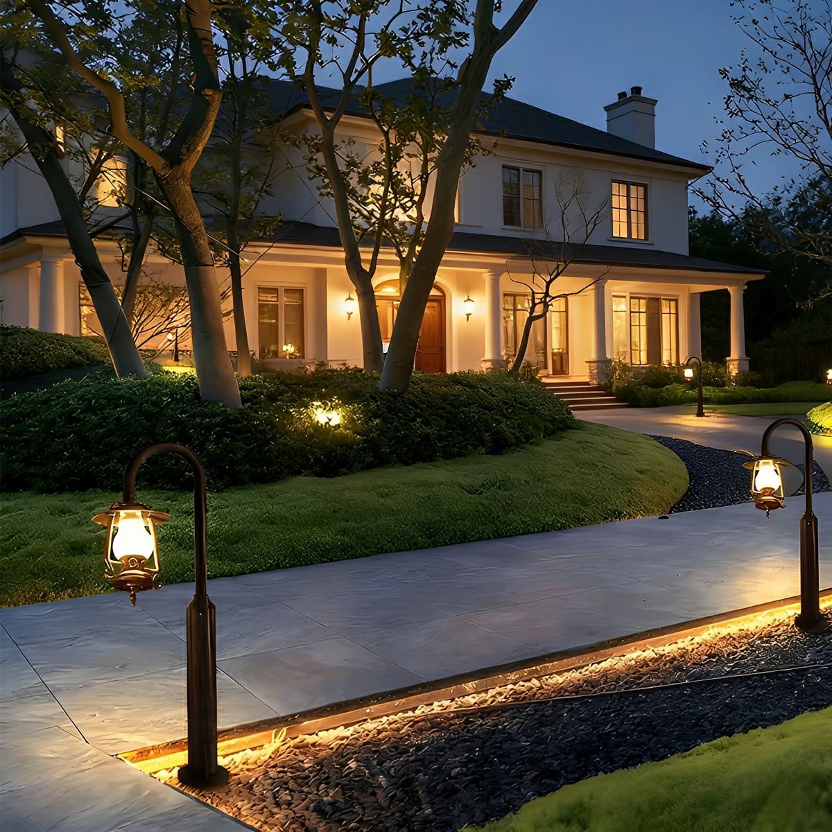 Waterproof Vintage Lantern Outdoor Western Street Lights