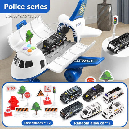 Airplane Toy Set XL Emergency Rescue Playset For Kids Back To School 2025 Gift Idea