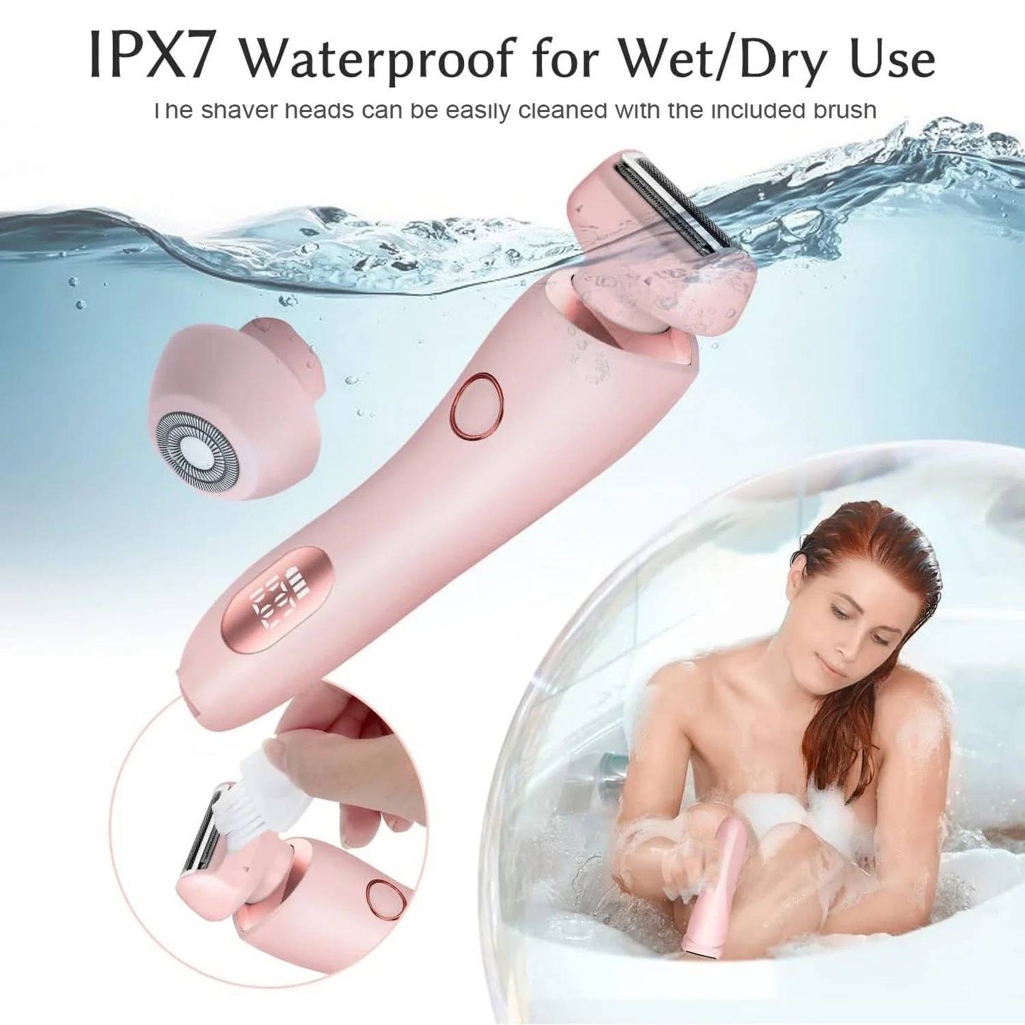 Electric Shaver 3D Floating Blade Dual-Head Waterproof Wet Dry Use Gentle Painless Hair Removal Fall 2025 Self-Care Gift