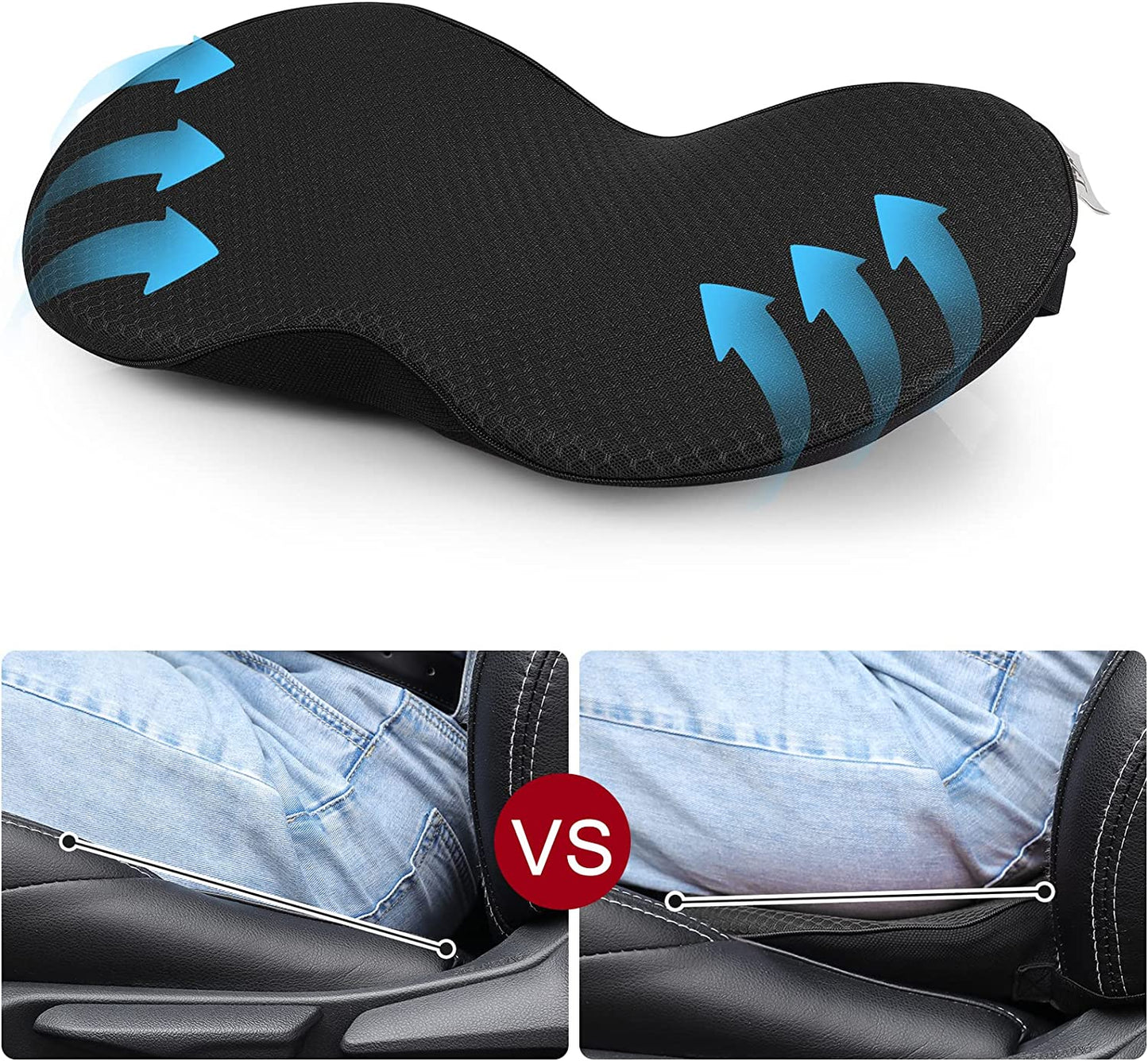 Car Seat Cushion Height Boosting Pad For Shorter Drivers