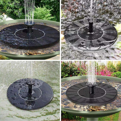 Solar Fountain Pump Floating Pond Water Feature Summer 2026 Eco Friendly Backyard Decor