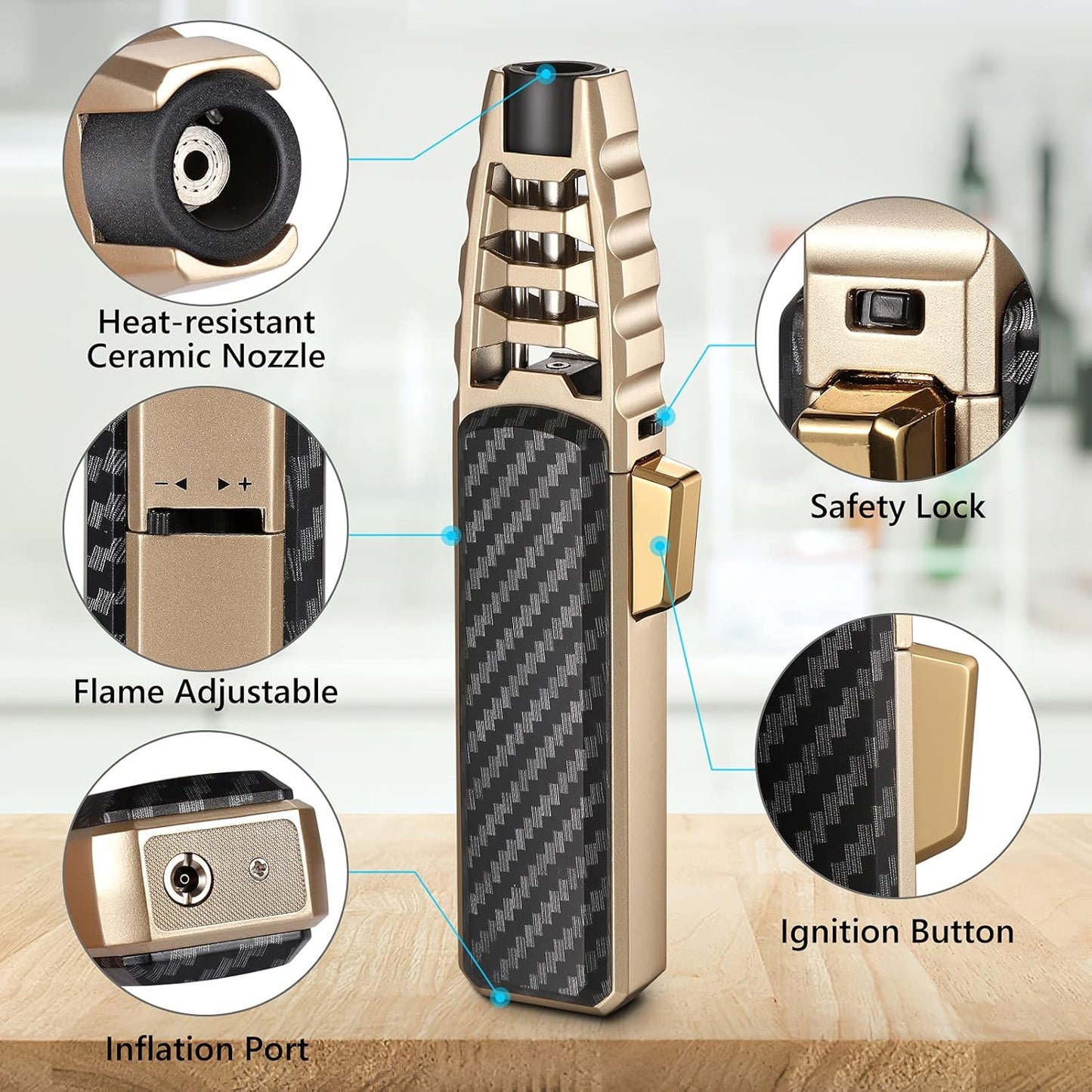 Windproof Torch Lighter Culinary Torch Fall 2025 Gift