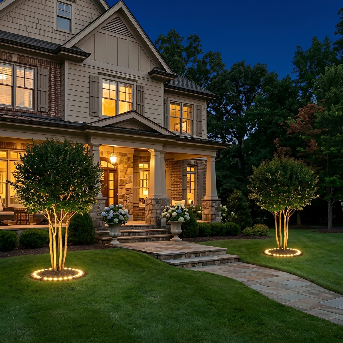 Outdoor Waterproof LED Arc Spot Lights for Trees Lawn