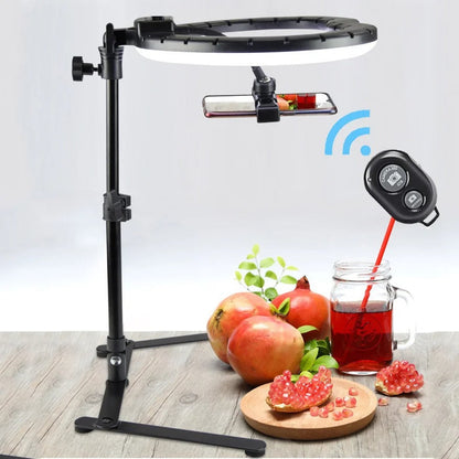 Ring Light Tripod Stand With Phone Holder For YouTube And TikTok Back To School Studio Kit USB Powered 3 Light Modes