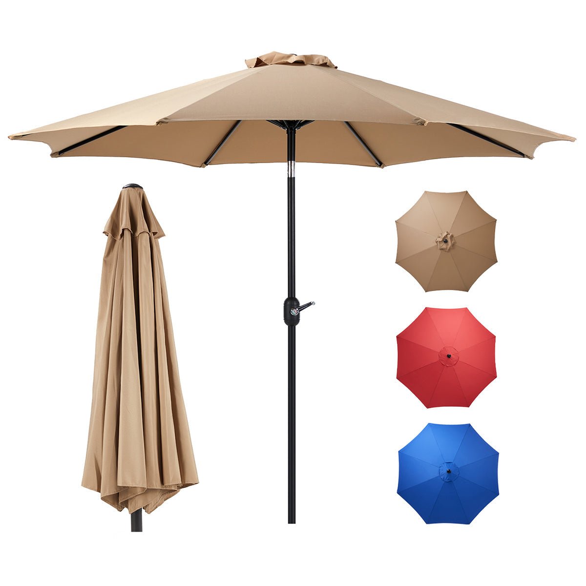 9 Ft Waterproof UV Protection Outdoor Patio Umbrella