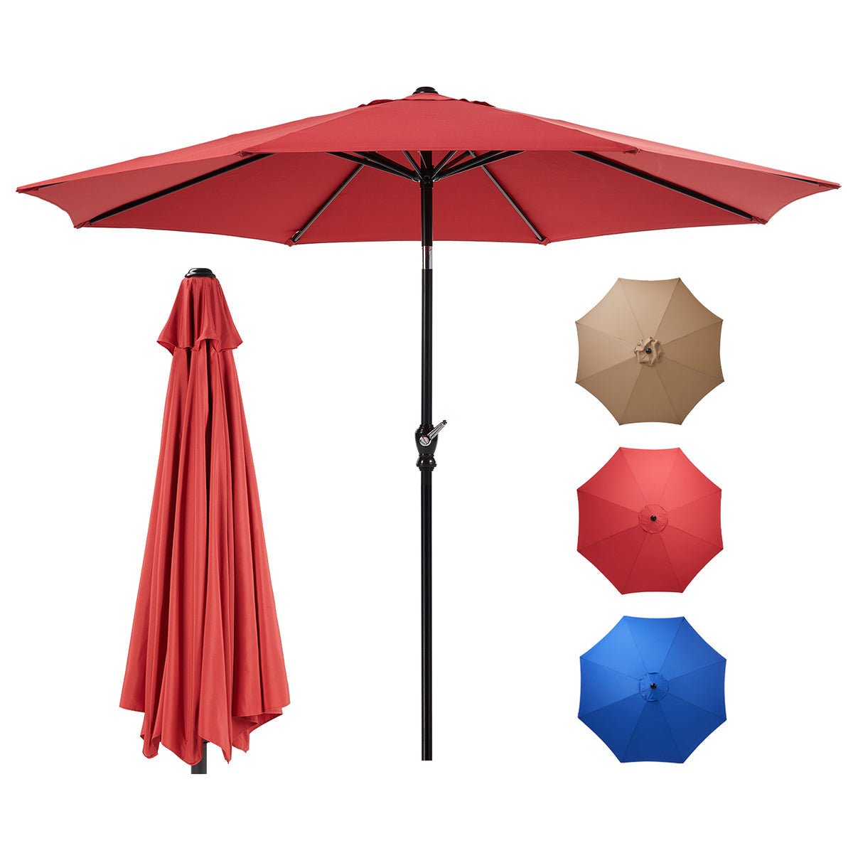 9 Ft Waterproof UV Protection Outdoor Patio Umbrella