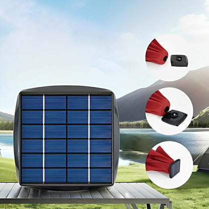 9.5FT Solar LED Light Outdoor Umbrella with Tilt Adjustment