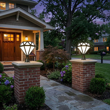 Waterproof Diamond Shape Post Cap Lights Fence Lighting
