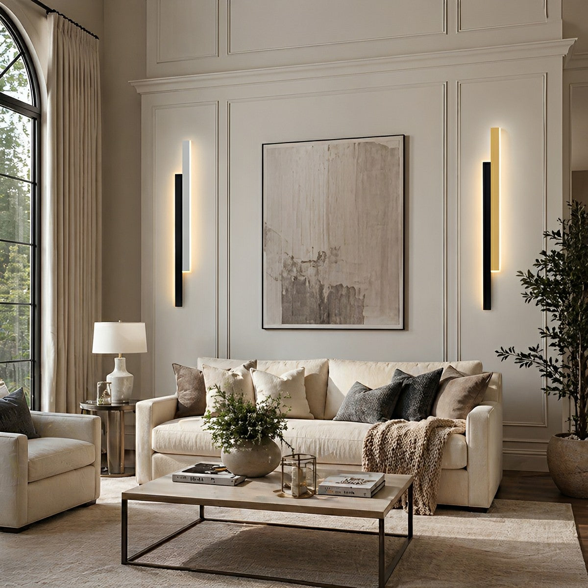 Nordic Minimalist Double Long Strip LED Wall Lamp