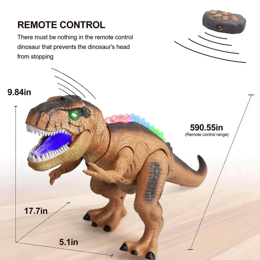 Remote Control T Rex Dinosaur LED Light Up Walking Roaring Toy For Kids Fall 2025 Gift