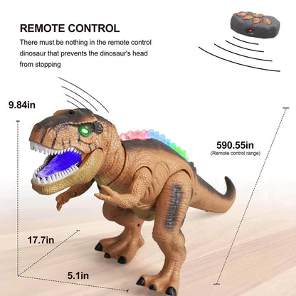 Remote Control T Rex Dinosaur LED Light Up Walking Roaring Toy For Kids Fall 2025 Gift