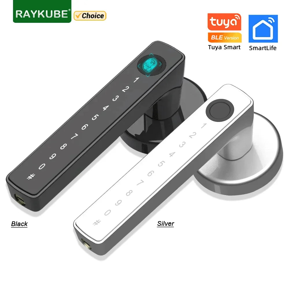 Smart Door Lock Fingerprint Bluetooth Tuya Digital Electronic Lock Smart Home 2025 Keyless Multi Access