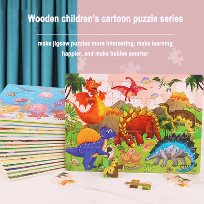 Logic Thinking Wooden Puzzle Jigsaw for Kids - Animal Vehicle Educational Gift