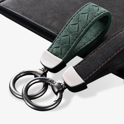 Car Key Chain Alcantara Strap Luxury Keyring Everyday Carry