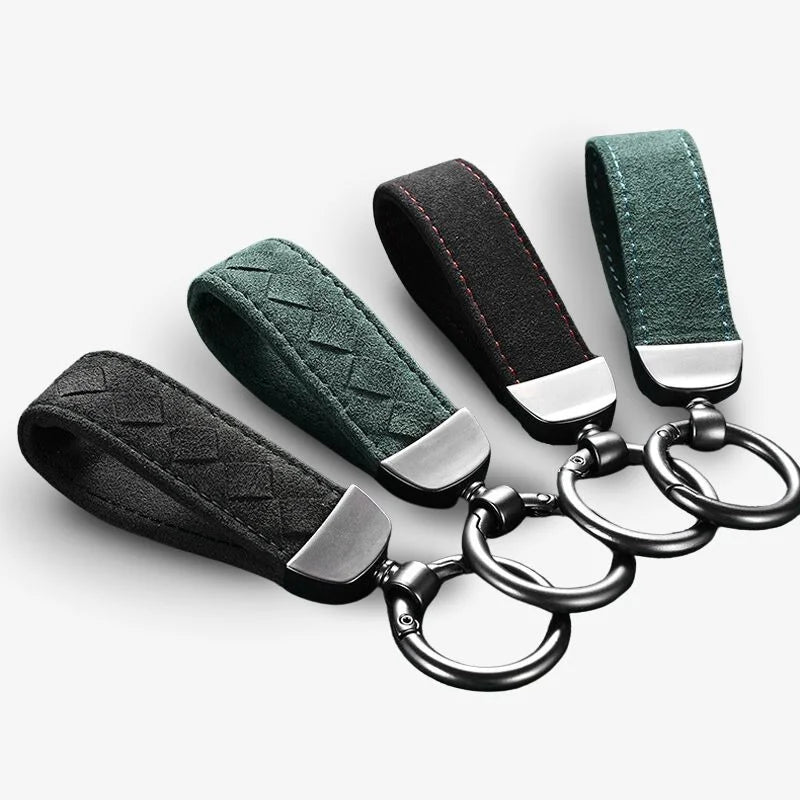 Car Key Chain Alcantara Strap Luxury Keyring Everyday Carry