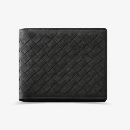 Alcantara Feel Woven BiFold Wallet Luxury Gift Idea