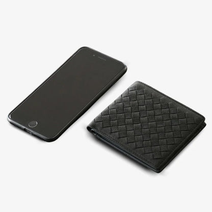 Alcantara Feel Woven BiFold Wallet Luxury Gift Idea