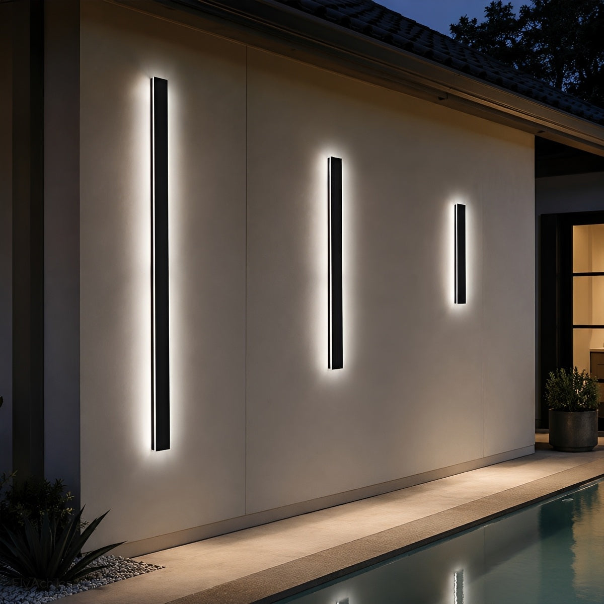 Waterproof Modern LED Long Strip Outdoor Wall Porch Lights