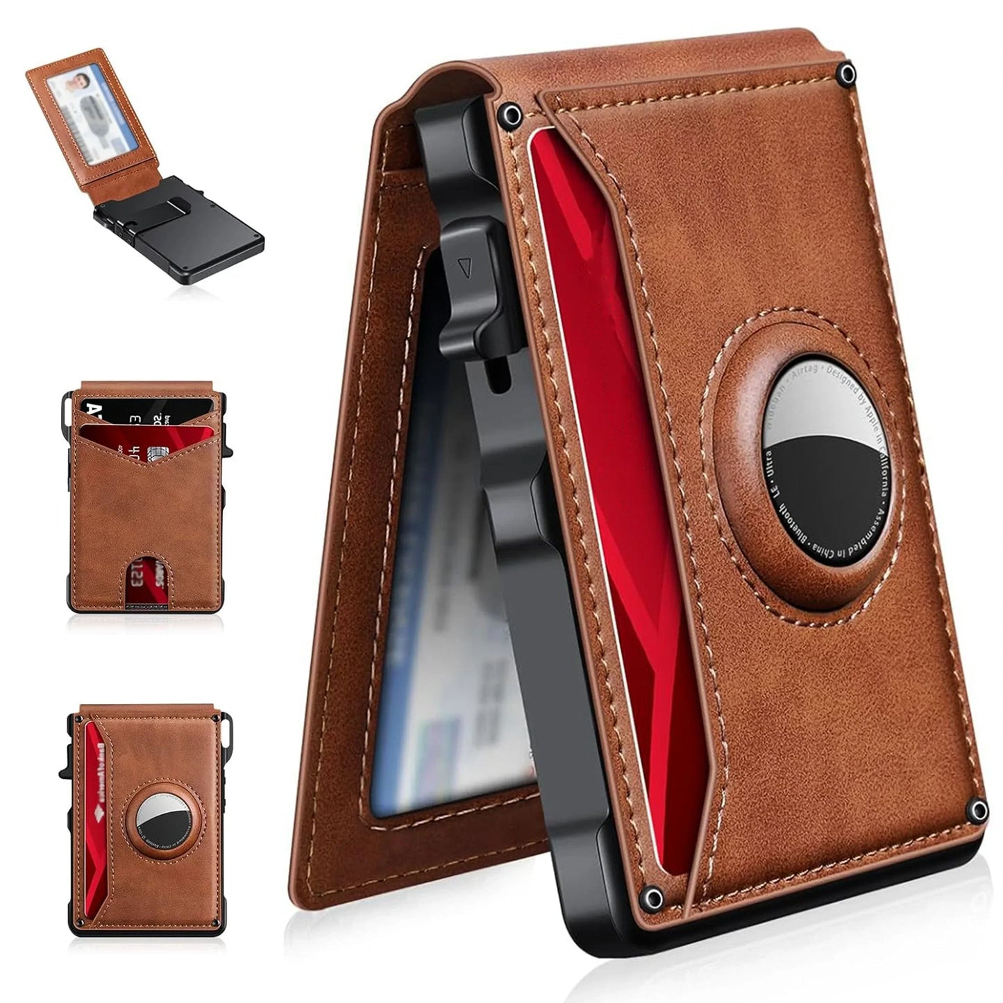 AirTag Wallet Leather Slim RFID Blocking Wallet 2025