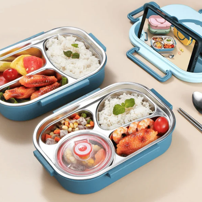 Thermal Lunch Box Stainless Steel Divided Bento Leakproof