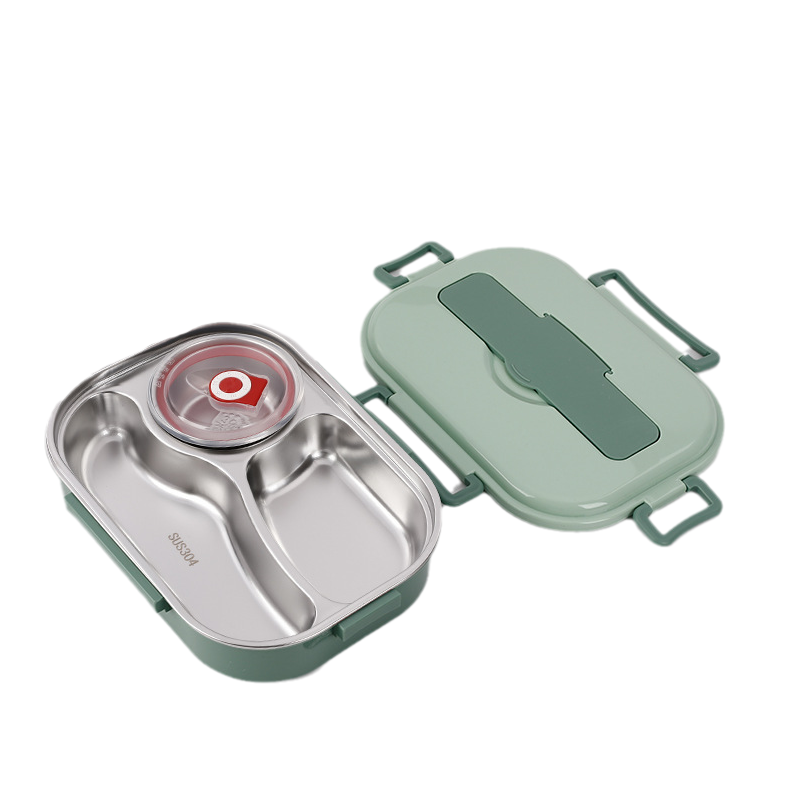 Thermal Lunch Box Stainless Steel Divided Bento Leakproof