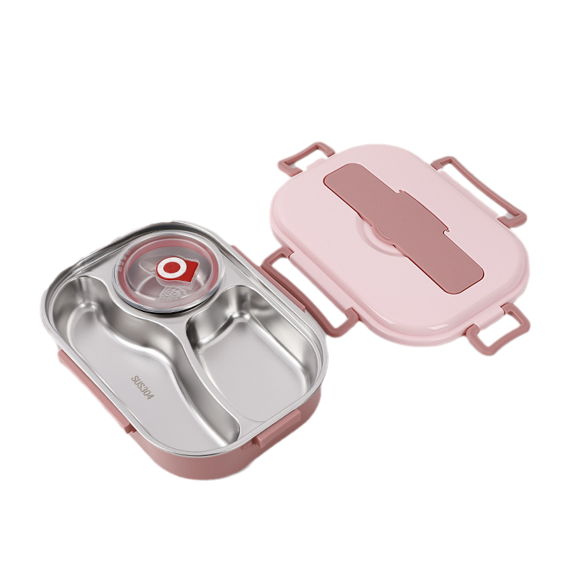 Thermal Lunch Box Stainless Steel Divided Bento Leakproof