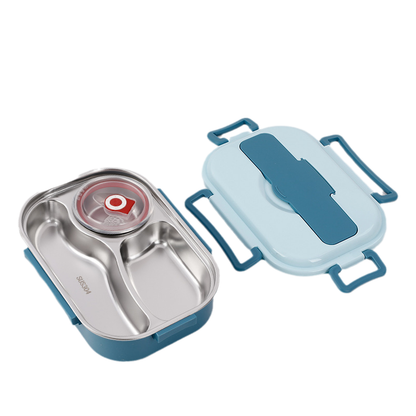 Thermal Lunch Box Stainless Steel Divided Bento Leakproof