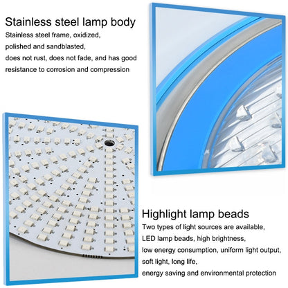 15W LED Stainless Steel Wall-Mounted Pool Light Landscape Underwater Light