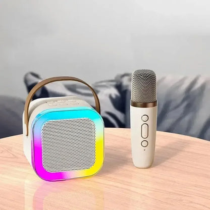 Portable Bluetooth Karaoke Machine with Wireless Microphones - Fun Family Singing Gift