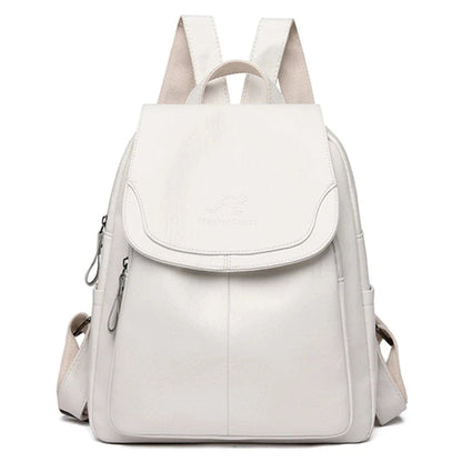 Durable women's leather backpack – structured design, premium quality, for work and daily use 0