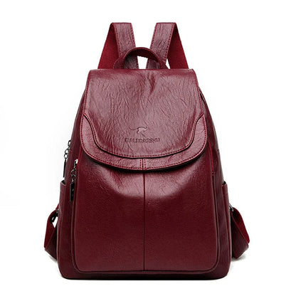 Durable women's leather backpack – structured design, premium quality, for work and daily use 4