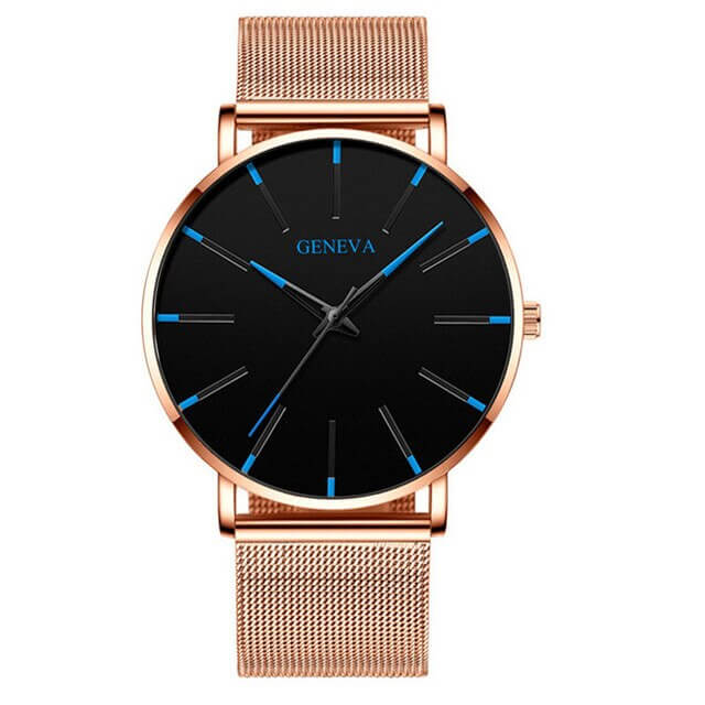 Elegante Herren Business-Uhr – ultraflach, Edelstahl, für Alltag und besondere Anlässe 12