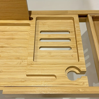 Bamboo Bathtub Tray - For Ultimate Relaxation