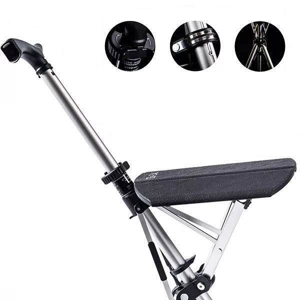 Walking stick with seat