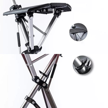 Walking stick with seat