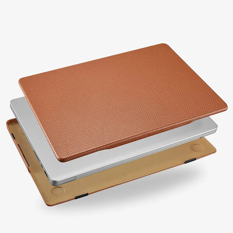 MacBook Pro Leather Case 14 16 Inch Textured Slim Shell