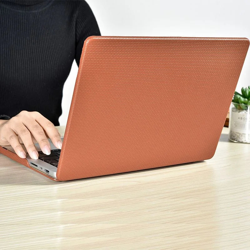 MacBook Pro Leather Case 14 16 Inch Textured Slim Shell