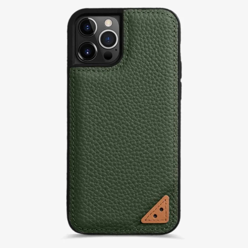 Leather Iphone 13 Case Red Slim Luxury Protective Cover