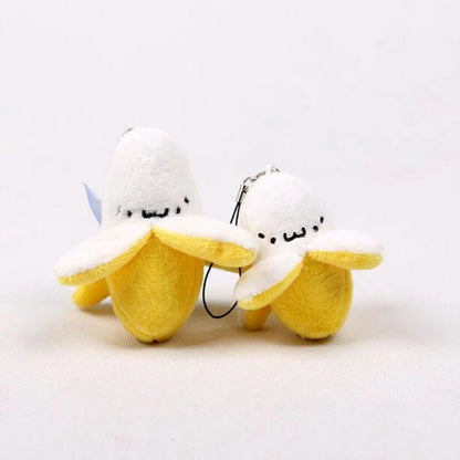 7cm Cute Banana Plush Toy Keychain Pendant, Soft Stuffed Animal with Random Facial Expression, Adorable Plushies Accessory